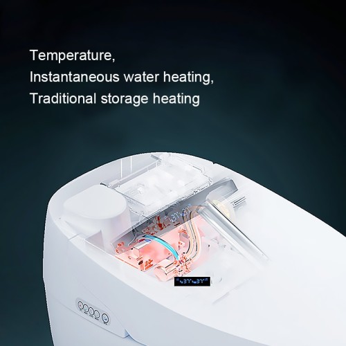 Heated Seat Bidet Toilet with Warm Water, Dryer and Remote