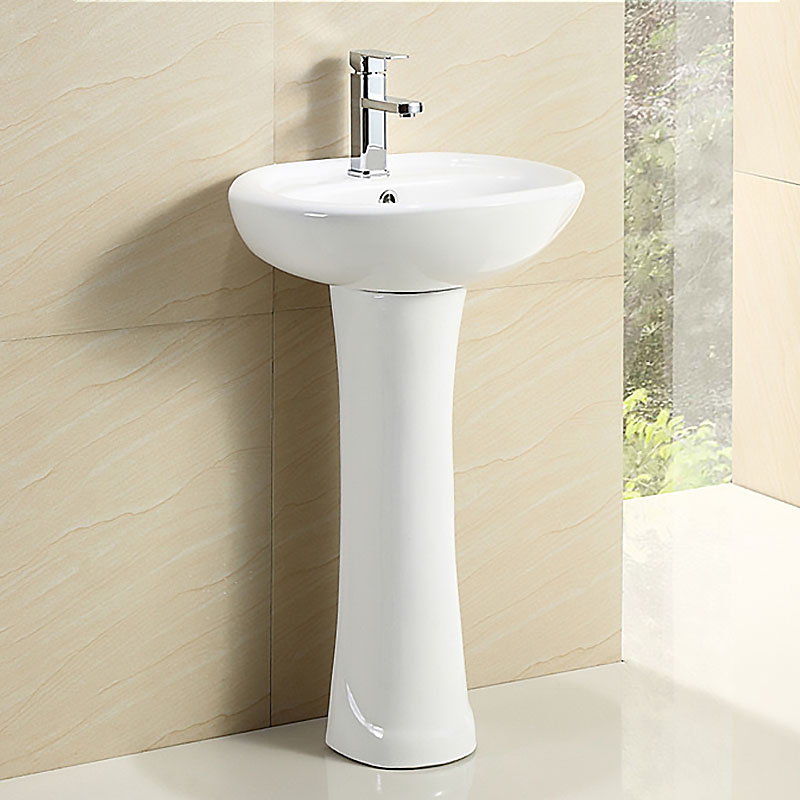 Small Space Oval Pedestal Sink Manufacturer