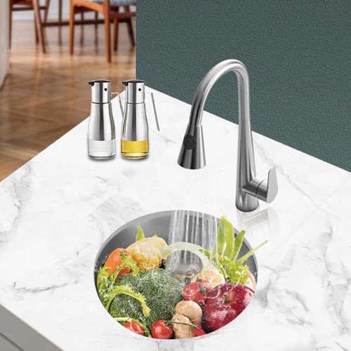 Small Round Stainless Steel Kitchen Sink