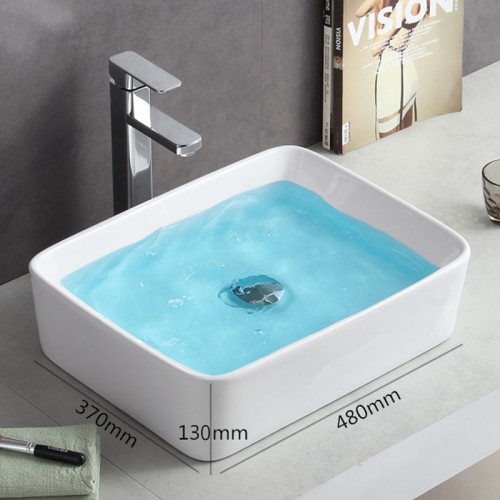 Modern Lavatory White Porcelain Vessel Sink