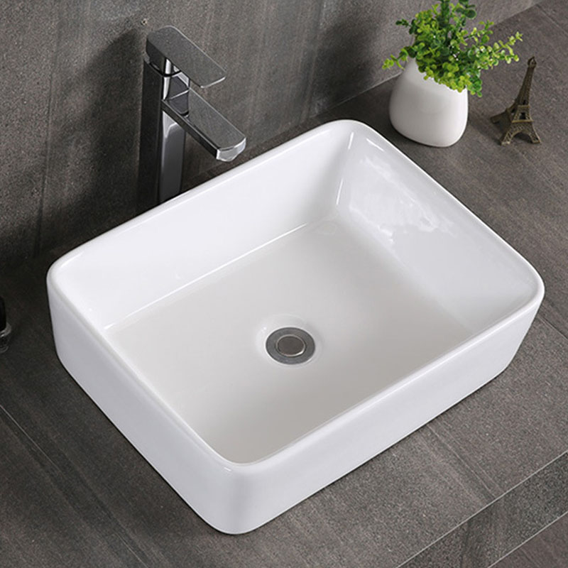 Modern Lavatory White Porcelain Vessel Sink