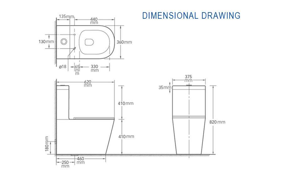 Toilet Bowl Dimensions