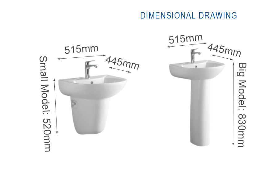 Pedestal Basin Dimensions