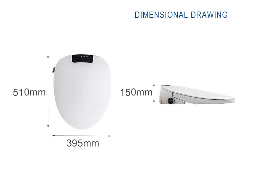 Toilet Bowl J-1201 Dimensions