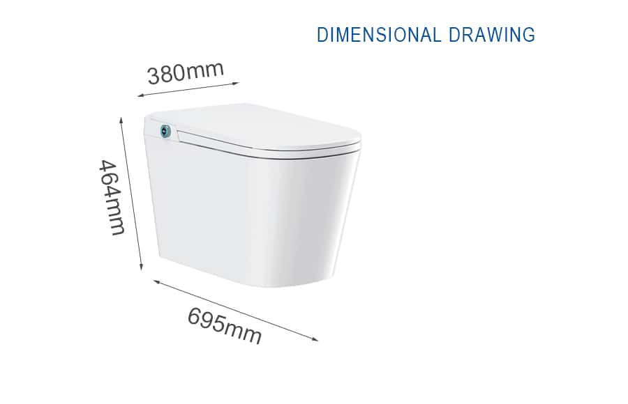 Toilet Bowl J-4008 Dimensions