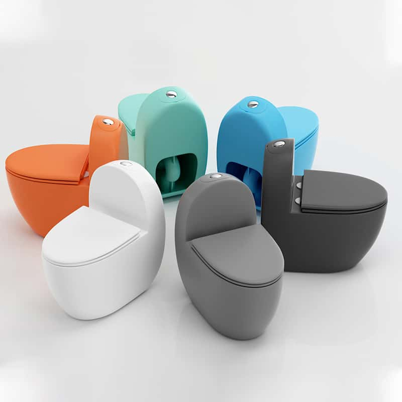 Colorful Egg Shaped Toilet