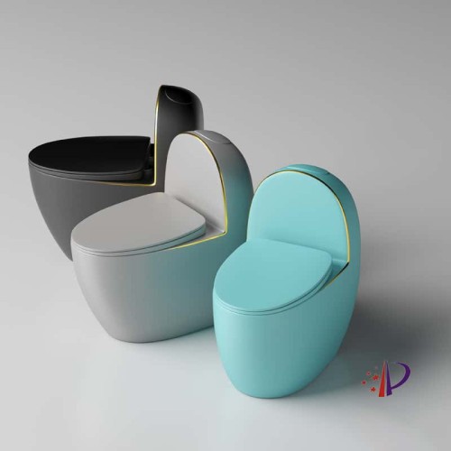 Colorful Egg Shaped Toilet 