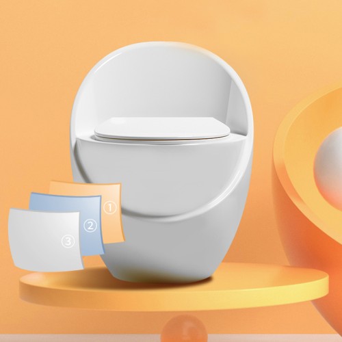 Egg Shaped Skirted ADA Comfort Height Toilet