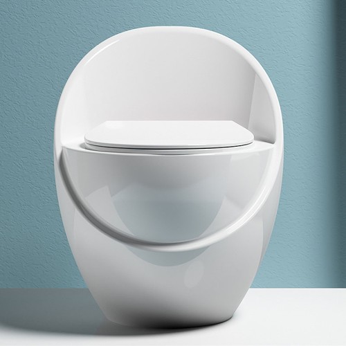 Egg Shaped Skirted ADA Comfort Height Toilet