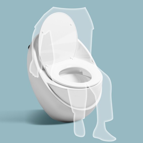 Egg Shaped Skirted ADA Comfort Height Toilet