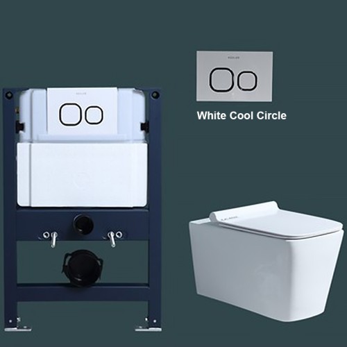 Square Wall Hung Toilet Bowl