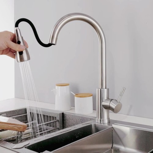 Kitchen Sink Faucet With Pull Down Sprayer 