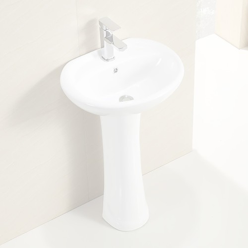 Small Space Oval Pedestal Sink Manufacturer