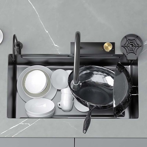 Stainless Steel Waterfall Kitchen Sink