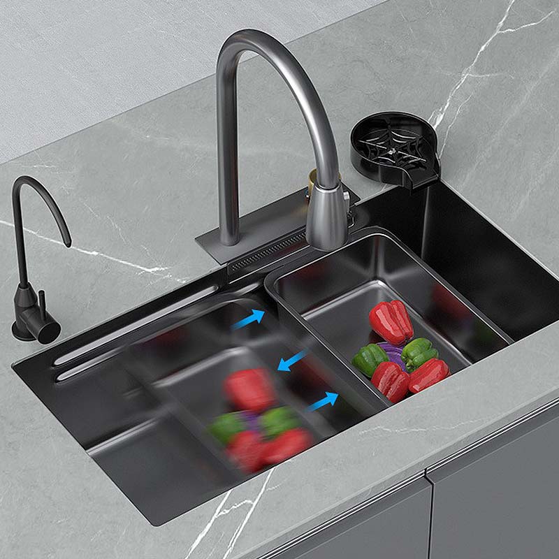 Stainless Steel Waterfall Kitchen Sink