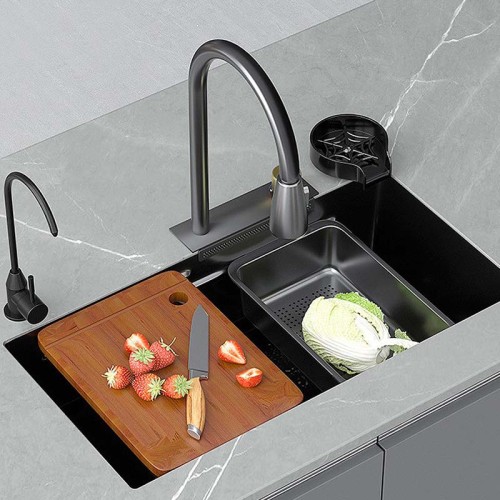 Stainless Steel Waterfall Kitchen Sink 