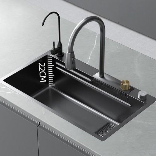 Stainless Steel Waterfall Kitchen Sink