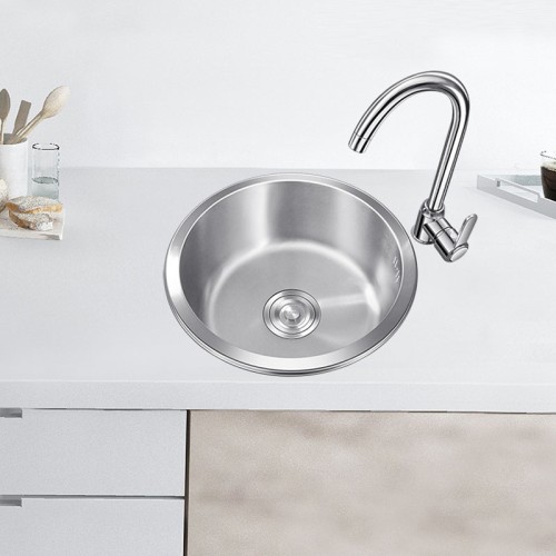 Small Round Stainless Steel Kitchen Sink