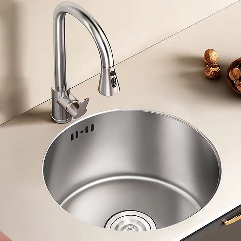 Small Round Stainless Steel Kitchen Sink