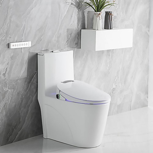 Bidet With Heated Toilet Seat Cover White