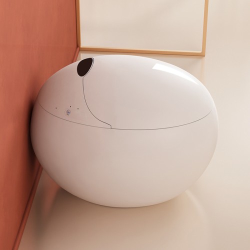 Oval Pulse Toilet With Built-in Tank for Low Water Pressure