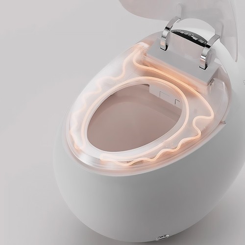 Oval Pulse Toilet With Built-in Tank for Low Water Pressure