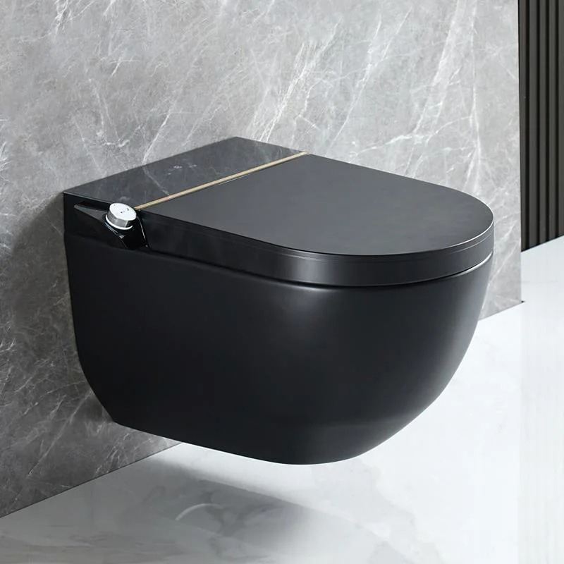 Black Round One Piece Intelligent Smart Toilet