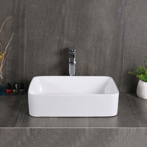 Modern Lavatory White Porcelain Vessel Sink