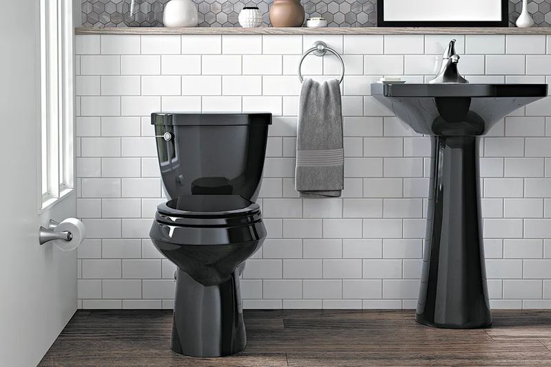 Two-piece Black Toilet