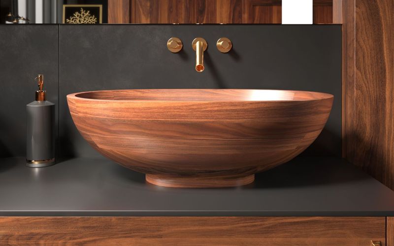 wood bathroom sinks