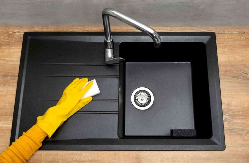 how to clean a composite sink