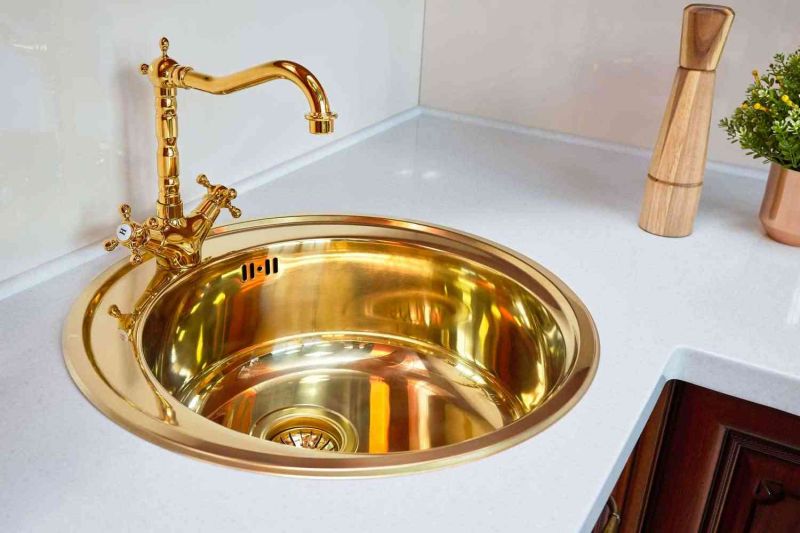 how to clean brass sink