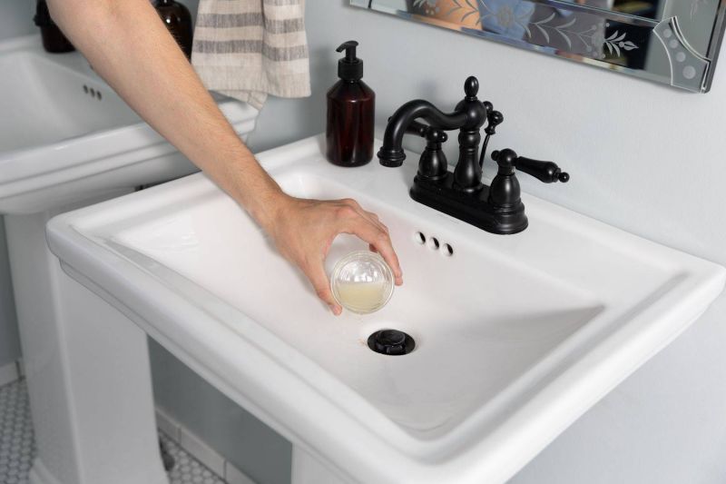 how to clean porcelain sink