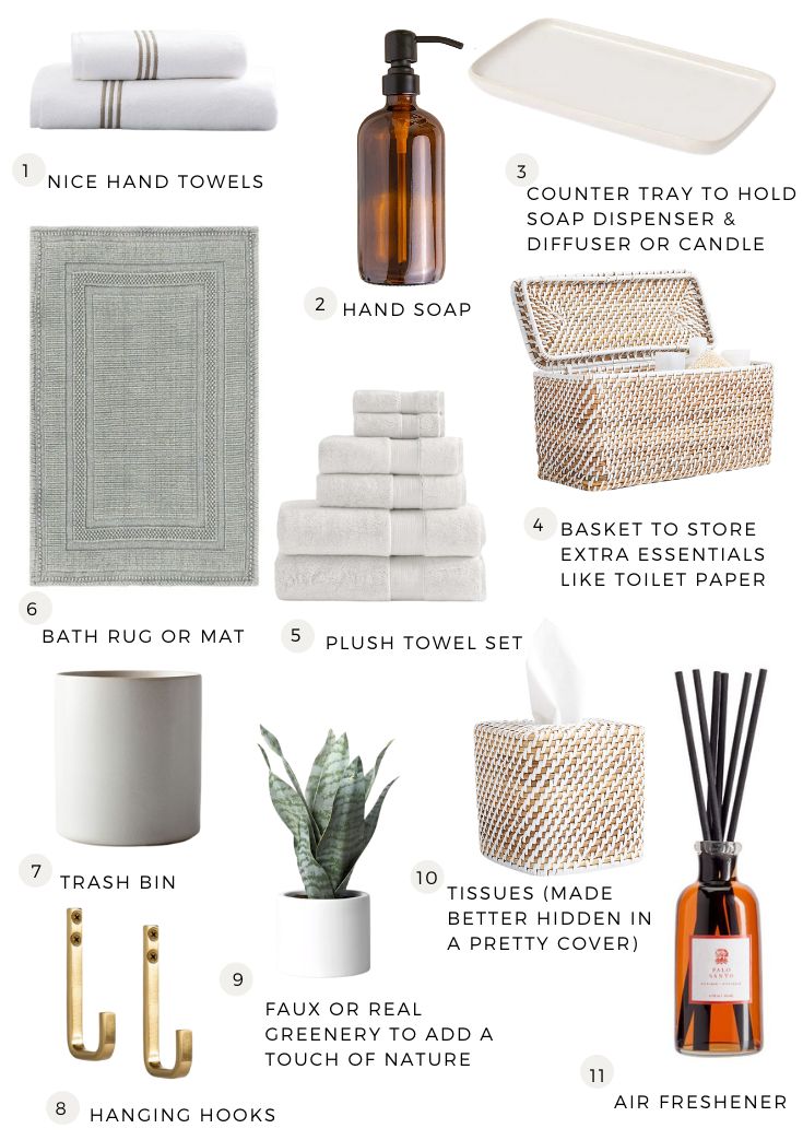 bathroom essentials for guests