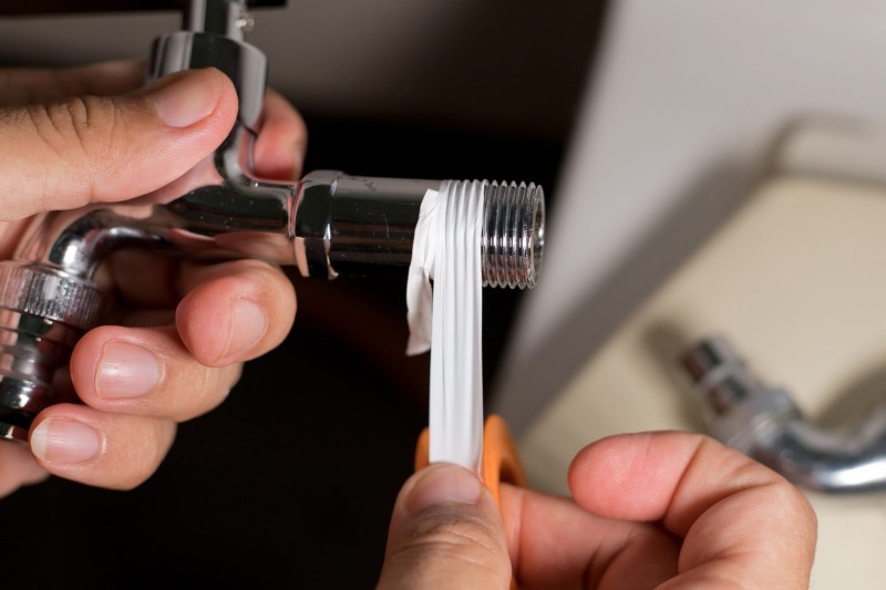 Plumber's Tape on faucet