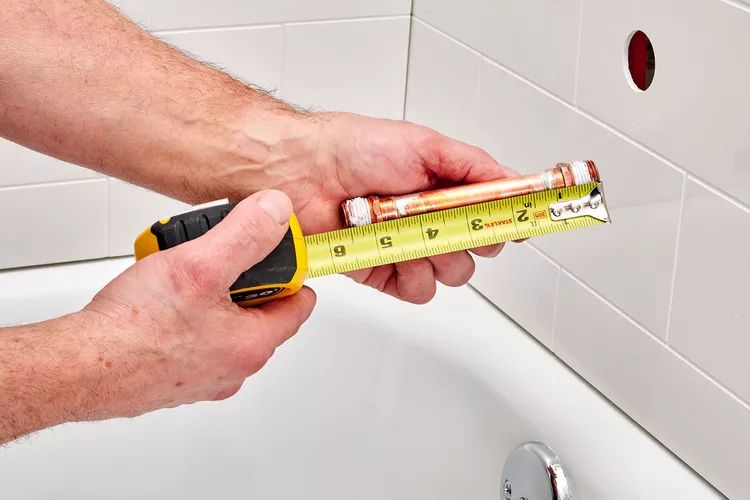 Measure the Pipe for Bathtub