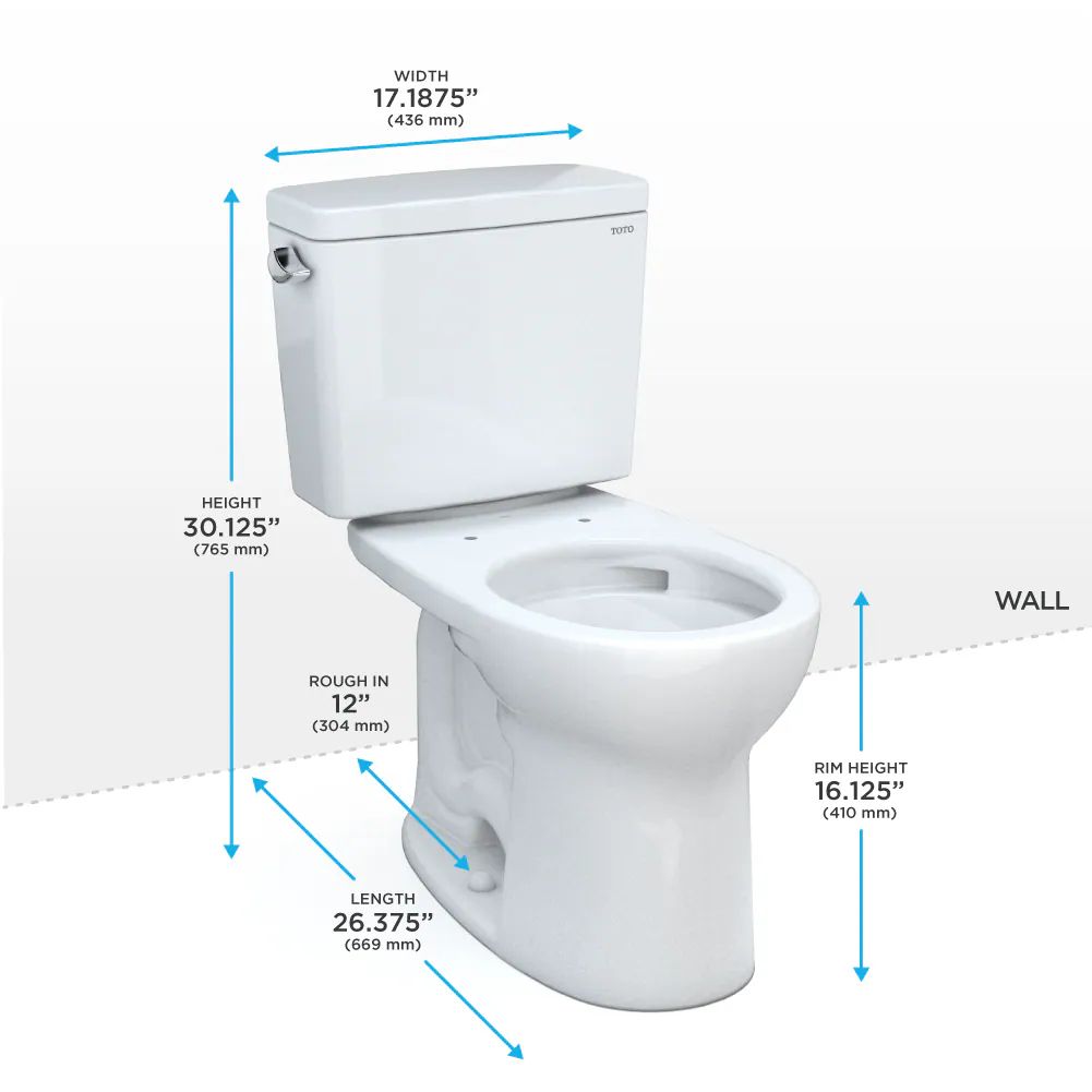 average toilet size