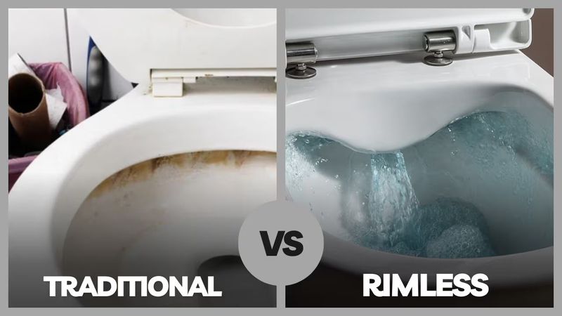 rimless vs non rimless toilet