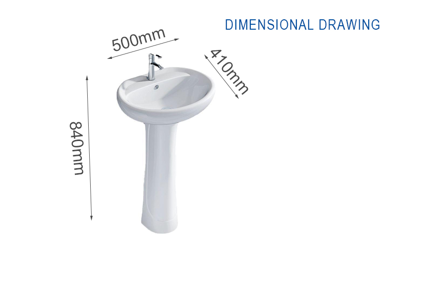 Pedestal Basin Dimensions