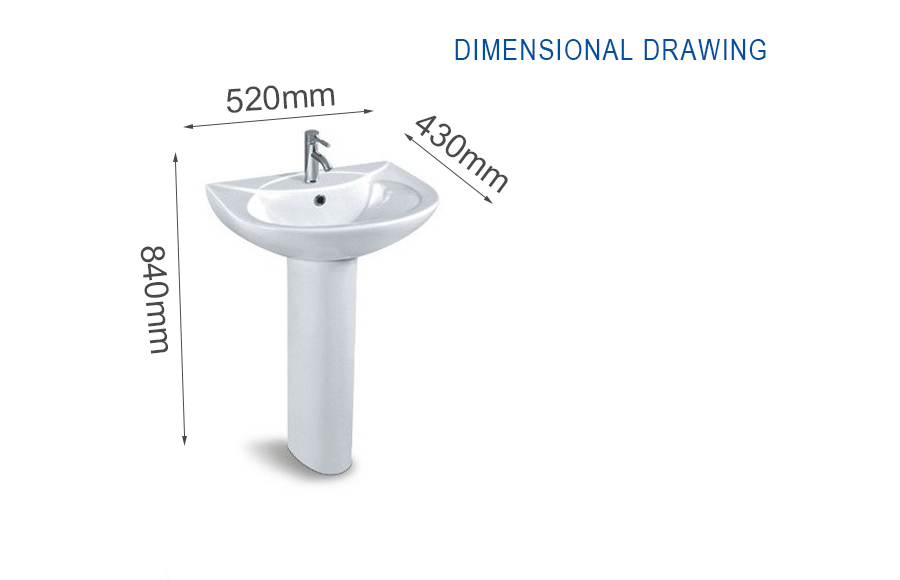 Pedestal Basin Dimensions