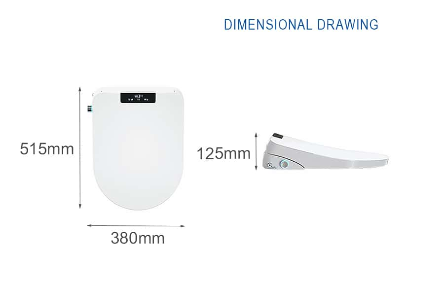 Toilet Bowl J-1034 Dimensions