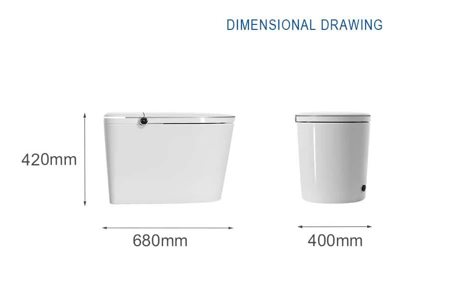 Toilet Bowl J-4001 Dimensions