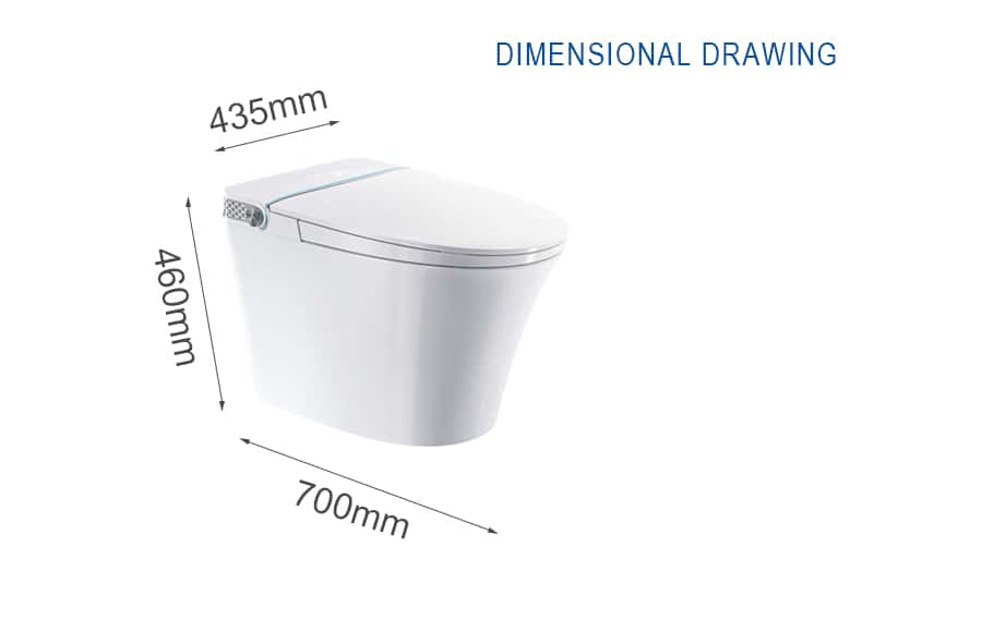 Toilet Bowl J-4011 Dimensions