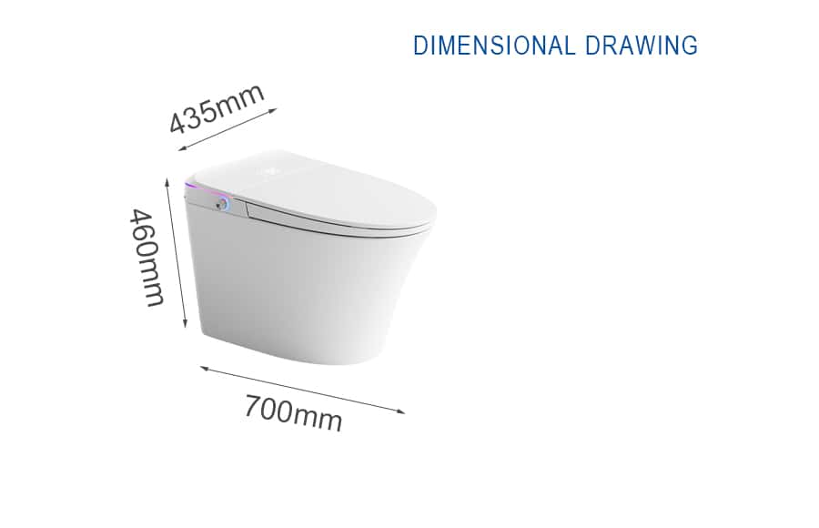 Toilet Bowl J-4012 Dimensions