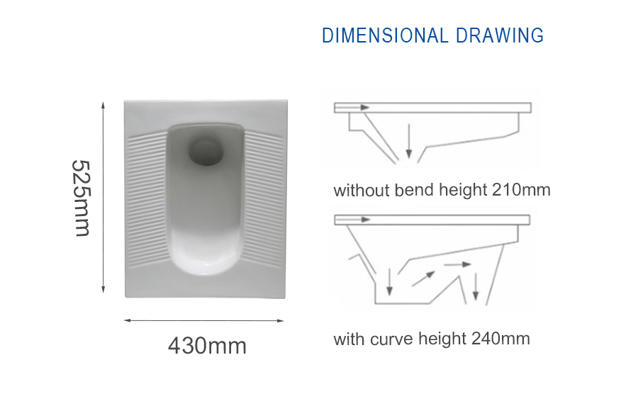 Squat Toilet Dimensions